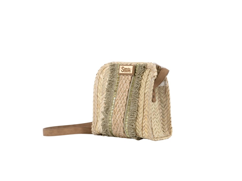 Bolso de palma con bandolera MELANIE